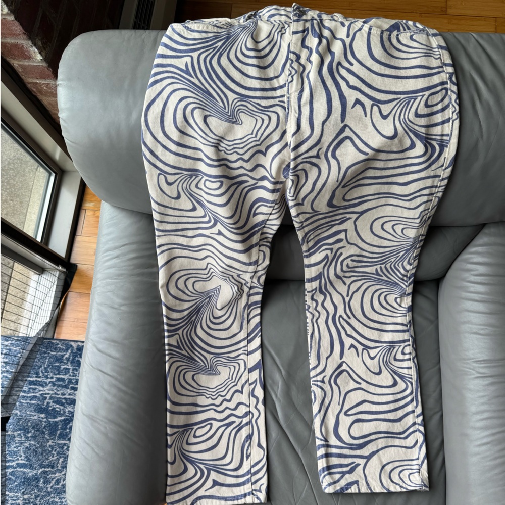 Zara Purple and White Swirl Pants